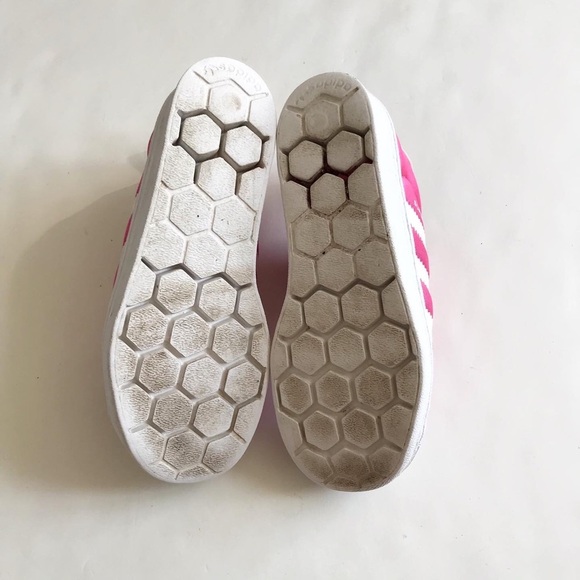 Adidas superstar pink 360 slip on sneakers GUC - crease toe cap size 2 youth - Picture 9 of 9